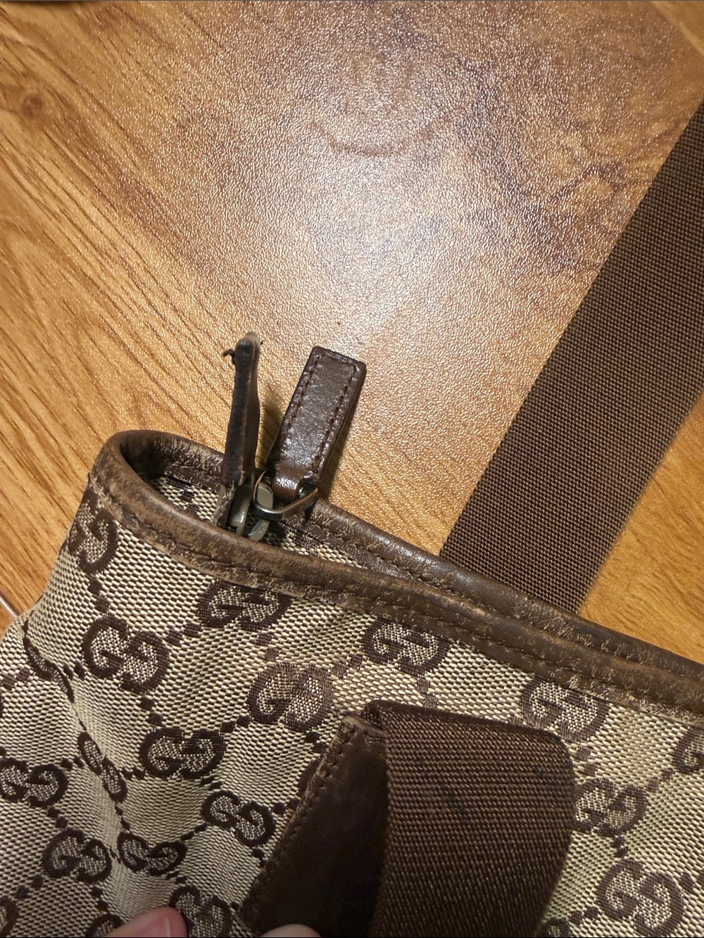 Gucci Beige and Brown GG Canvas Messenger Bag - Picture 11 of 13